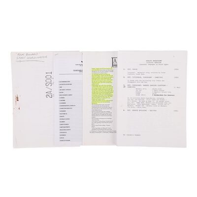 Lot #1570: STAR WARS: THE PHANTOM MENACE (1999) - Nick Gillard Collection: Loose Script Pages and Production Paperwork