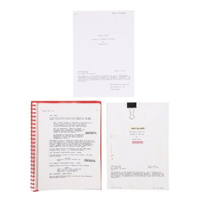 Lot #1573: STAR WARS: REVENGE OF THE SITH (2005) - Nick Gillard Collection: Two Hand-annotated Scripts and Reshoot Script