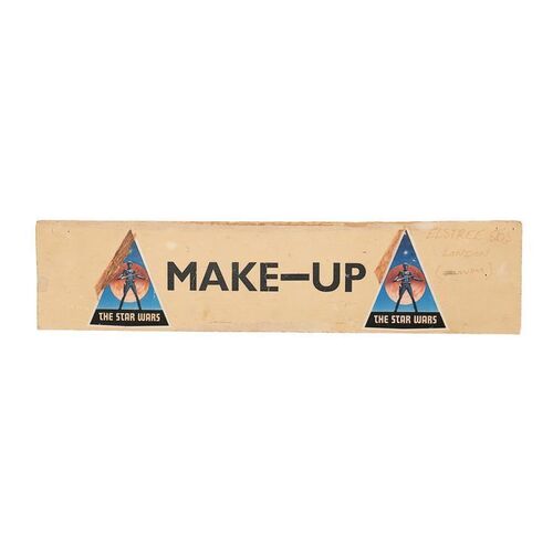 Lot #1584: STAR WARS: A NEW HOPE (1977) - Nick Gillard Collection: Elstree Studios Make-up Department Door Sign