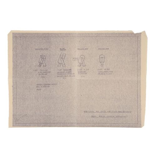 Lot #1586: STAR WARS: A NEW HOPE (1977) - John Stears' Early R2-D2 Dyeline