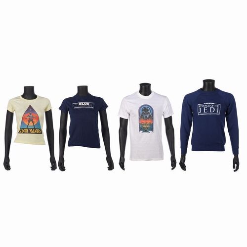 Lot #1589: STAR WARS: ORIGINAL TRILOGY (1977-1983) - Three Crew T-Shirts and One Crew Sweatshirt