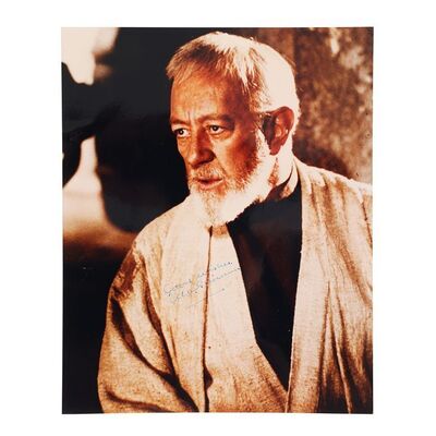 Lot #1592: STAR WARS: A NEW HOPE (1977) - Alec Guinness Autographed Photo