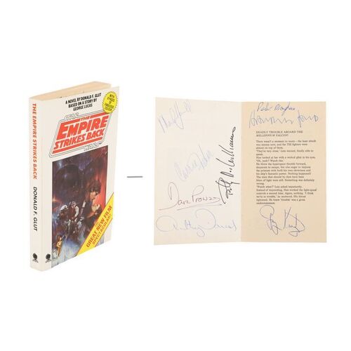 Lot #1599: STAR WARS: THE EMPIRE STRIKES BACK (1980) - Cast and Crew Autographed UK Paperback Book