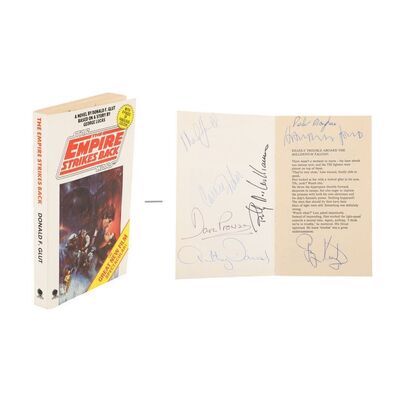 Lot #1599: STAR WARS: THE EMPIRE STRIKES BACK (1980) - Cast and Crew Autographed UK Paperback Book