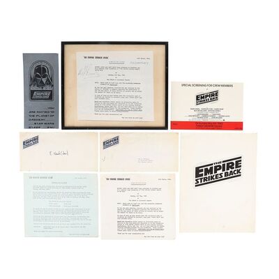 Lot #1607: STAR WARS: THE EMPIRE STRIKES BACK (1980) - Crew Event Invites and Promotional Materials