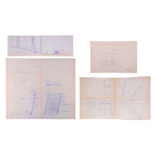 Lot #1616: STAR WARS: RETURN OF THE JEDI (1983) - Four Bunker Blueprints from the Forest Moon of Endor