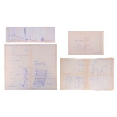 Lot #1616: STAR WARS: RETURN OF THE JEDI (1983) - Four Bunker Blueprints from the Forest Moon of Endor