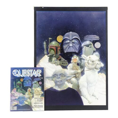 Lot #1635: STAR WARS: THE EMPIRE STRIKES BACK (1980) - William Plumb Collection: Hand-painted George Gaadt Questar Magazine Illustration