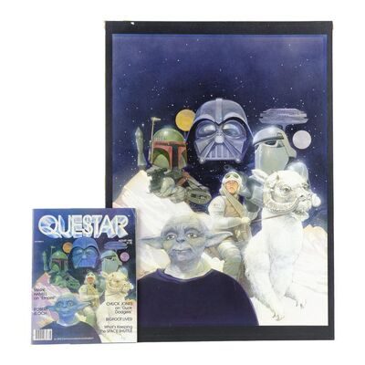 Lot #1635: STAR WARS: THE EMPIRE STRIKES BACK (1980) - William Plumb Collection: Hand-painted George Gaadt Questar Magazine Illustration
