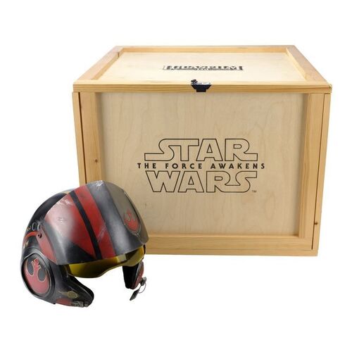 Lot #1646: STAR WARS: THE FORCE AWAKENS (2015) - Propshop Poe Dameron X-wing Helmet Replica