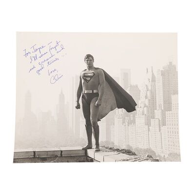 Lot #1666: SUPERMAN (1978) - Christopher Reeve Autographed Still