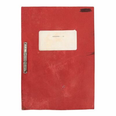 Lot #1669: SUPERMAN II (1980) - Production-used Script