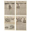Lot #1671: SUPERMAN III (1983) - Set of Four Daily Planet Newspapers
