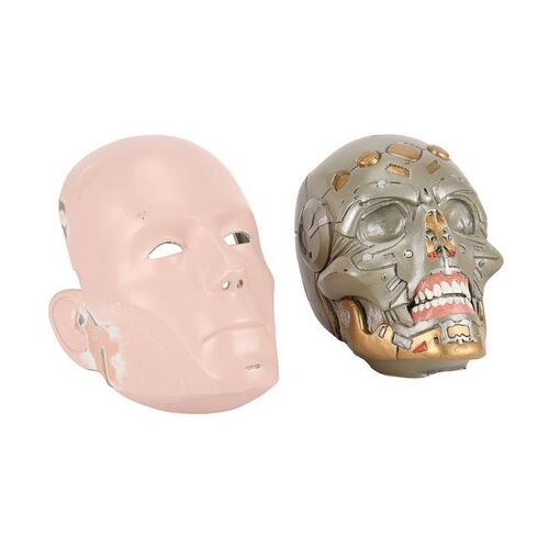 Lot #1676: SURROGATES (2009) - Robot Skull and Military-unit Face