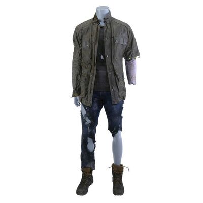Lot #1681: TERMINATOR: DARK FATE (2019) - T-800's (Arnold Schwarzenegger) Final Fight Distressed Costume & SFX Costume