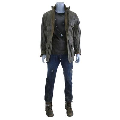 Lot #1682: TERMINATOR: DARK FATE (2019) - T-800's (Arnold Schwarzenegger) Battle-distressed Costume