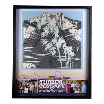 Lot #1690: THREE'S COMPANY (T.V. SERIES, 1976 - 1984) - Jack Tripper's (John Ritter) Shirt Display