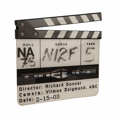 Lot #1695: TIMELINE (2003) - Production-used Clapperboard