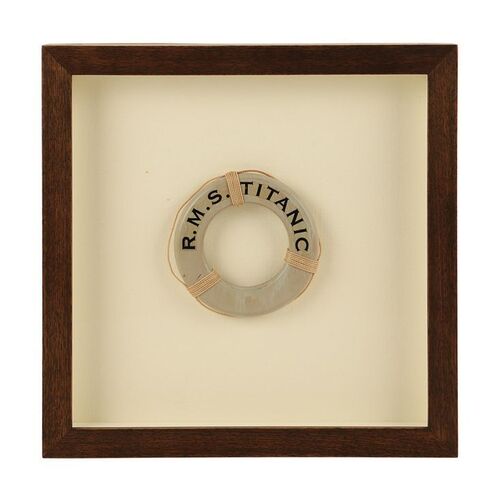 Lot #1702: TITANIC (1997) - Framed Miniature Life Preserver