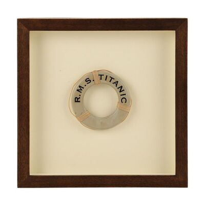 Lot #1702: TITANIC (1997) - Framed Miniature Life Preserver