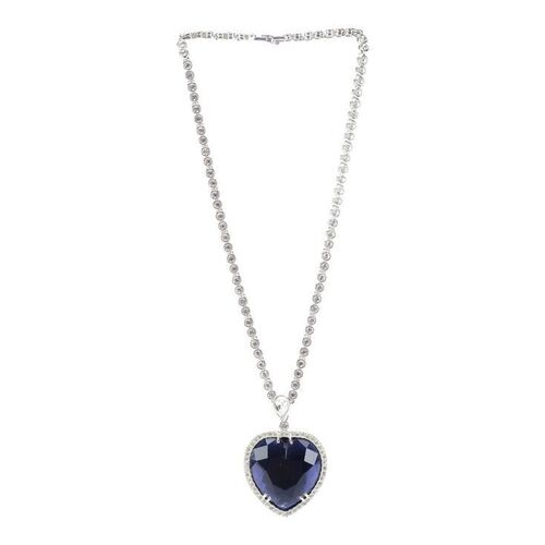 Lot #1706: TITANIC (1997) - J. Peterman Replica "Heart of the Ocean" Necklace
