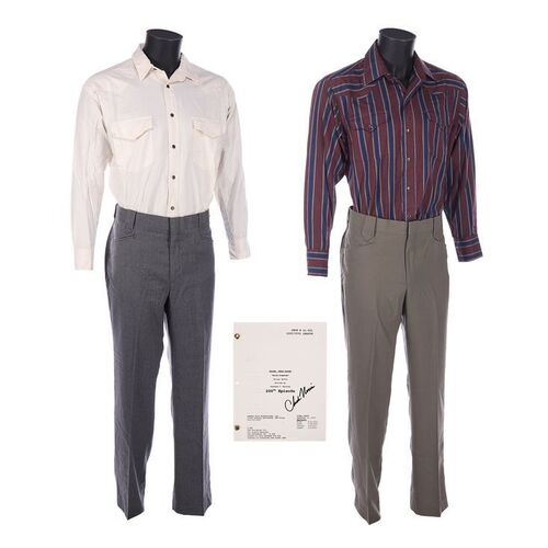 Lot #1741: WALKER, TEXAS RANGER (1993 - 2001) - Pair of Cordell Walker's (Chuck Norris) Costumes, a Script and a Call Sheet