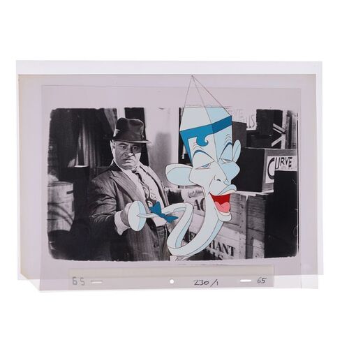 Lot #1759: WHO FRAMED ROGER RABBIT (1988) - Hand-painted Singing Sword (Frank Sinatra) Cel Set-up