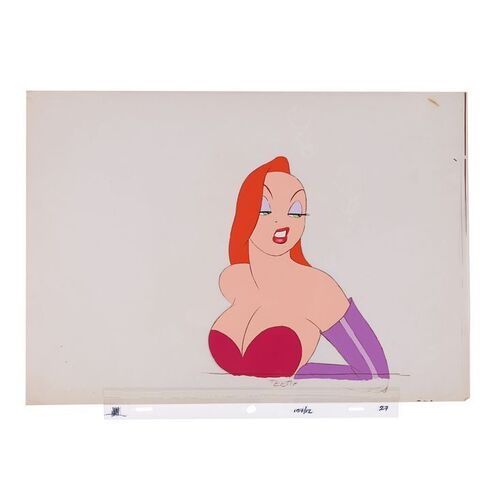 Lot #1762: WHO FRAMED ROGER RABBIT (1988) - Jessica Rabbit (Kathleen Turner) ''Teeth'' Animation Cel