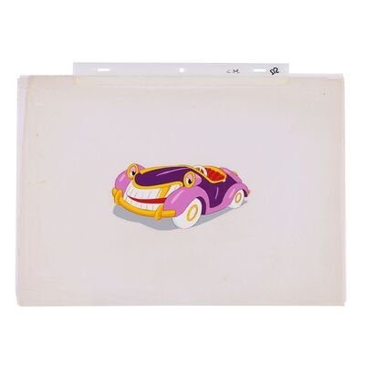 Lot #1764: WHO FRAMED ROGER RABBIT (1988) - Hand-painted Test Cel of Roger Rabbit's (Charles Fleischer) Car