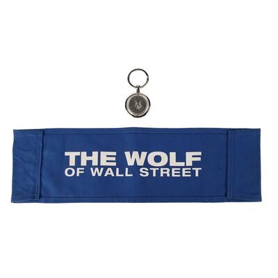 Lot #1774: THE WOLF OF WALL STREET (2013) - Cast Chair Back and Crew Gift Key Ring