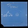 Lot # 17: Boom-Lift Catapult Blueprint Drawn by Jamie Hyneman and Signed by Adam Savage and Kari Byron with Signed Poster