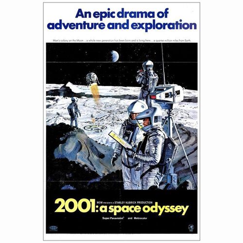 4: 2001: A SPACE ODYSSEY - One-Sheet (27" x 41"); Style B; Near Mint Folded