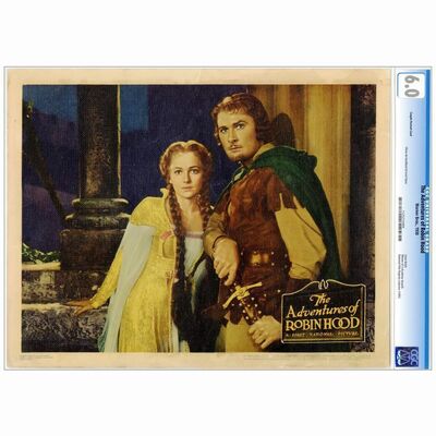 7: THE ADVENTURES OF ROBIN HOOD - CGC Graded Linen Finish Lobby Card (11" x 14"); Fine+