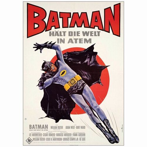 22: BATMAN - German A1 (23.25" x 33"); Very Fine+ Folded