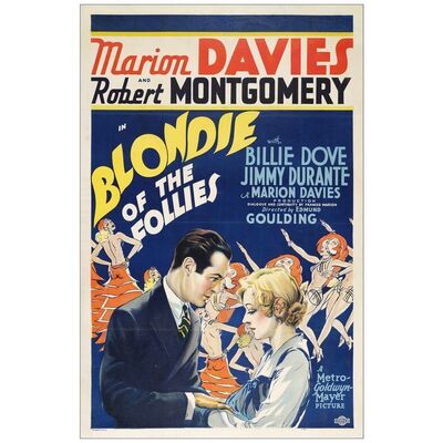 31: BLONDIE OF THE FOLLIES - One-Sheet (27" x 41"); Style D, Stone Litho; Very Fine- on Linen