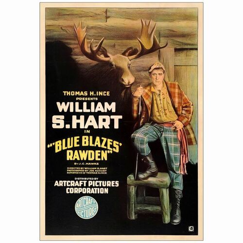 33: 'BLUE BLAZES' RAWDEN - One-Sheet (28" x 41"); Tim Matheson Collection; Very Fine on Linen