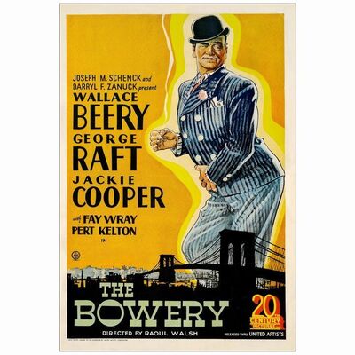 35: THE BOWERY - One-Sheet (27" x 40.5"); Fine+ on Linen