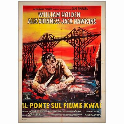 40: THE BRIDGE ON THE RIVER KWAI - Italian 4-Fogli (55" x 76.5"); Fine Folded