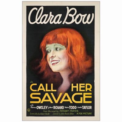 46: CALL HER SAVAGE - One-Sheet (27" x 42"); Very Fine- on Linen