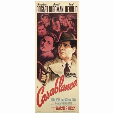 48: CASABLANCA - Insert (14" x 36"); Very Fine- on Paper