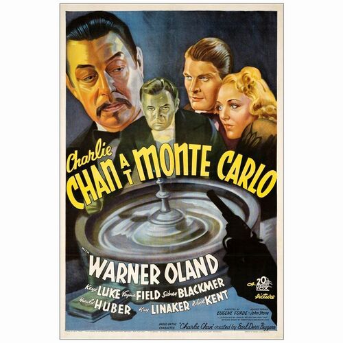 51: CHARLIE CHAN AT MONTE CARLO - One-Sheet (27" x 41"); Very Fine- on Linen
