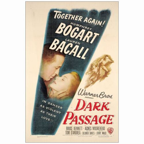 62: DARK PASSAGE - One-Sheet (27" x 41"); Fine+ Folded