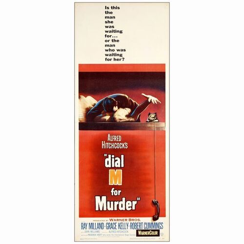66: DIAL M FOR MURDER - Insert (14" x 36"); Fine+ Rolled