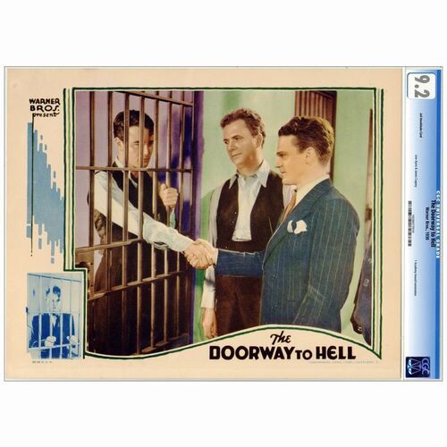 70: THE DOORWAY TO HELL - CGC Graded Lobby Card (11" x 14"); Near Mint