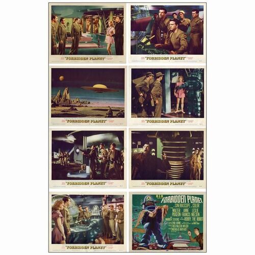 90: FORBIDDEN PLANET - Lobby Card Set (8) (11" x 14"); Very Fine