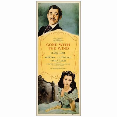102: GONE WITH THE WIND - Roadshow Insert (14" x 36"); Very Fine- on Paper