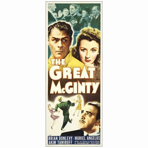 105: THE GREAT MCGINTY - Insert (14" x 36"); Fine on Paper