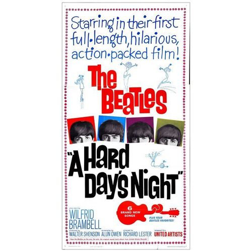 110: A HARD DAY'S NIGHT - Three Sheet (41" x 79"); Near Mint Folded