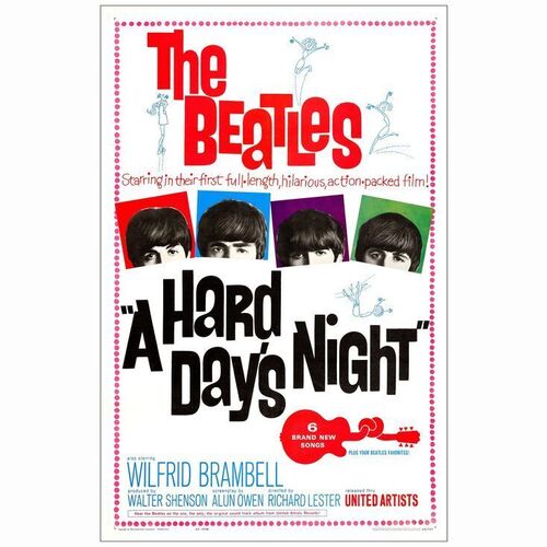 111: A HARD DAY'S NIGHT - One Sheet (27" x 41"); Very Fine on Linen
