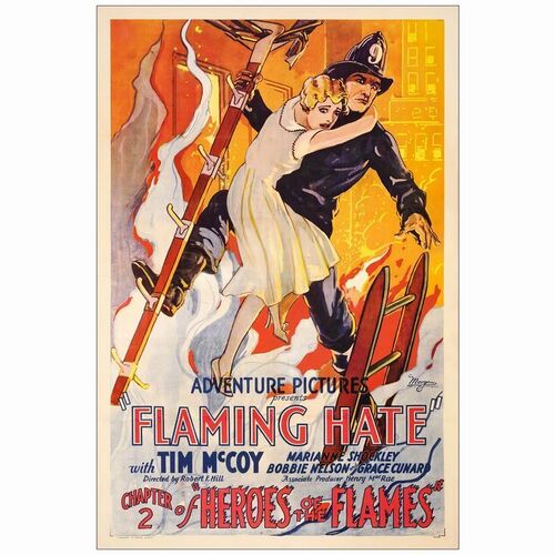 113: HEROES OF THE FLAMES - One-Sheet (27" x 41"); Fine on Linen
